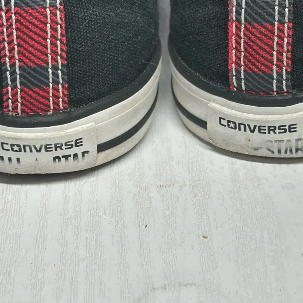 Converse All Star Chuck Taylor Black‎ Red Hi Top Sneakers Tennis Shoes size 8